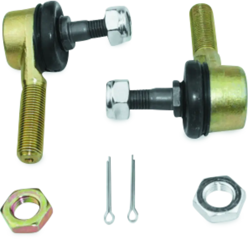 Gold-colored Arctic Cat tie rod end kit with nuts and cotter pins for easy install