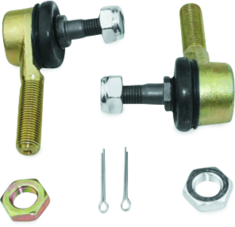 Gold-colored Arctic Cat tie rod end kit with nuts and cotter pins for easy install