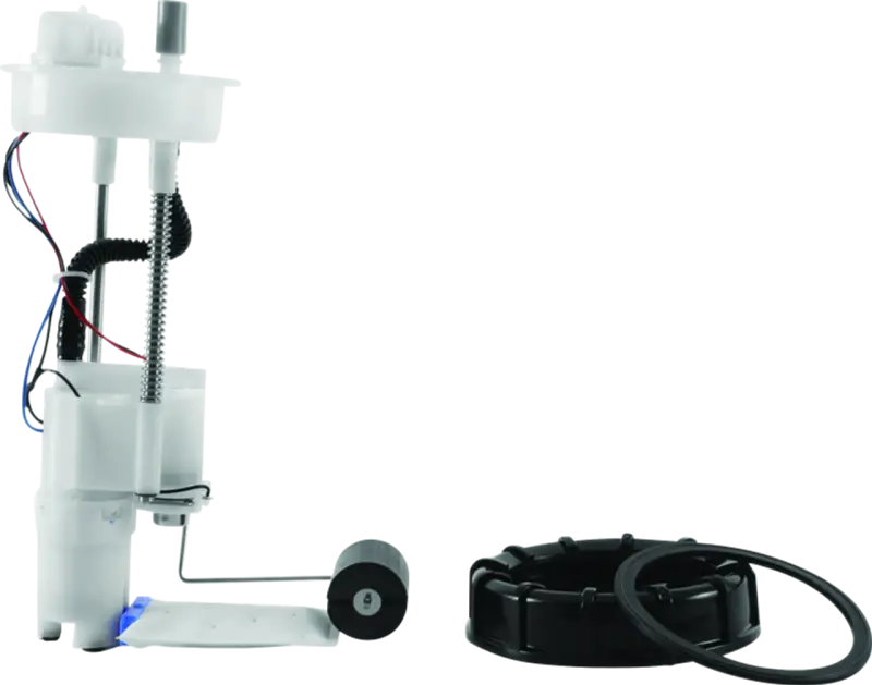 White Polaris RZR fuel pump module with gasket and black retaining ring for 2010 RZR 4 800