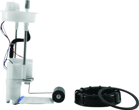 White Polaris RZR fuel pump module with gasket and black retaining ring for 2010 RZR 4 800
