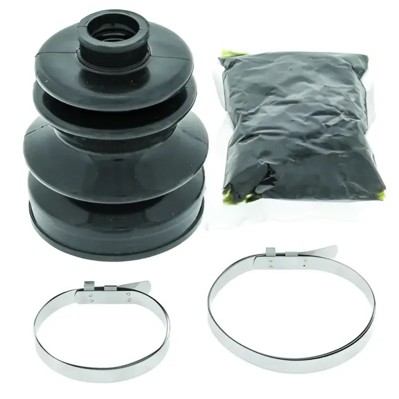Black rubber boot with grease and clamps for Arctic Cat Mud Pro boot kit replacement