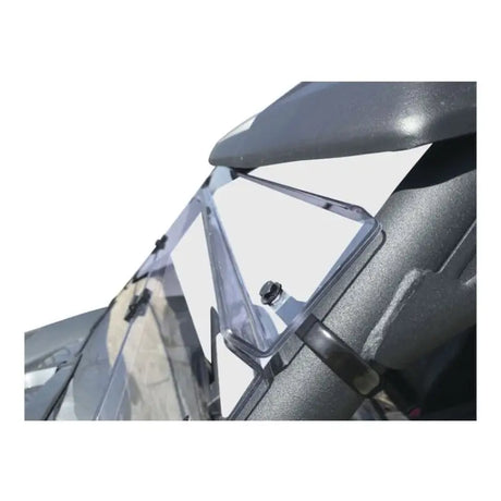 Transparent vehicle windshield, part of QuadBoss 2011 Can-Am Comm&er rack tie rod assembly