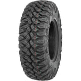 Off-road tire with aggressive tread for Arctic Cat cooling fan assembly on ATV UTV