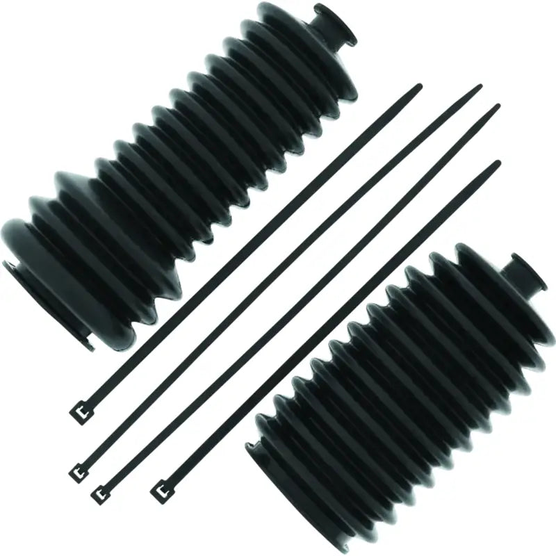Black corrugated bellows and toothed belt for Can-Am Commander tie rod assembly