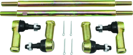 Gold-colored tie rod end for QuadBoss Can-Am DS 450 X MX replacement linkage
