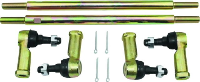 Gold-colored tie rod end for QuadBoss Can-Am DS 450 X MX replacement linkage