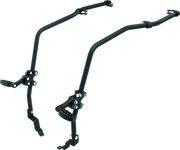 Black metal bicycle carrier mounted on Polaris Sportsman 2015 ETX Fender Protector