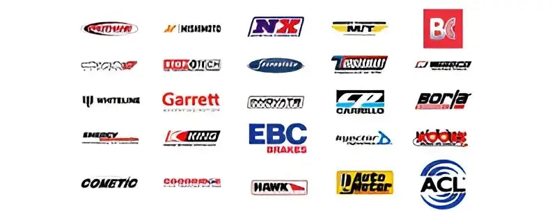 Automotive parts brand logos on QuadBoss 85-86 Honda ATC250ES Big Red repair kit