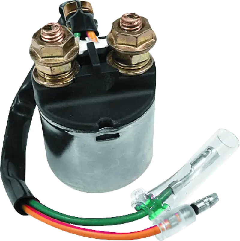Black and silver TRX350D starter relay with copper terminals for Honda TRX350D FourTrax