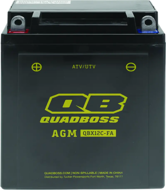 QuadBoss 89-04 Yamaha YFA-1 Breeze 125 Maintenance-Free AGM Battery - 401382 - Batteries Starting & Charging