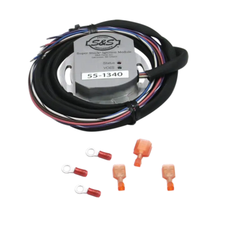Yamaha YFB250 Timberwolf ignition module with wiring harness and terminal connectors