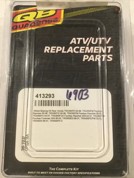 QuadBoss 95-03 Honda TRX400FW FourTrax Foreman 4x4 Front ATV Wheel Bearing & Seal Kit - 413272 - Engine Components