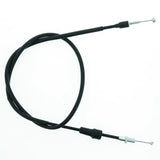 Black motorcycle throttle cable.