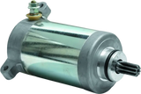 Silver Kawasaki KLF220 Bayou starter motor with splined shaft for KLF220 models