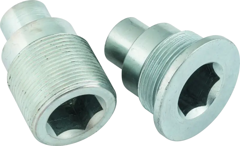 Silver threaded plugs with hex sockets for Honda TRX250 FourTrax Recon swingarm bolt kit