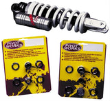 Motorcycle suspension components from QuadBoss A-Arm Kit 413009, part of the quadboss a-arm kit