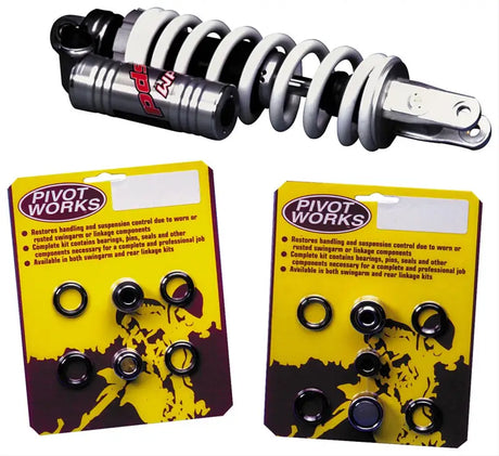 Motorcycle suspension components from QuadBoss A-Arm Kit 413009, part of the quadboss a-arm kit