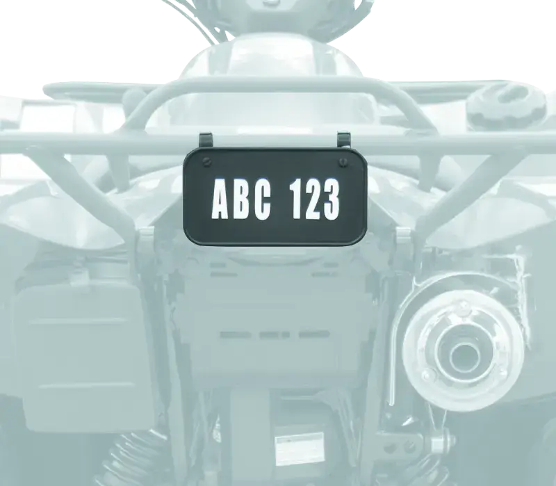 Quadboss ATV License Plate Kit - Black - Programmers & Chips