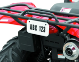 ATV license plate displayed with Quadboss ATV License Plate Kit in white