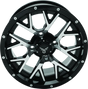 Black machined quadboss barbwire 14x7 spoked wheel for off-road motorcycles