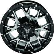 QuadBoss Barbwire 14X7 - 5 + 2 - 4/137 - Black Machined - 608575 - Wheels