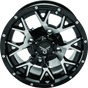 QuadBoss Barbwire 14X7 - 5 + 2 - 4/137 - Black Machined - 608575 - Wheels