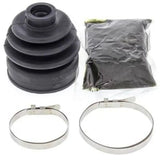 Black rubber boot grease packet and metal clamps in QuadBoss CV Boot Kit for RV parts & accessories
