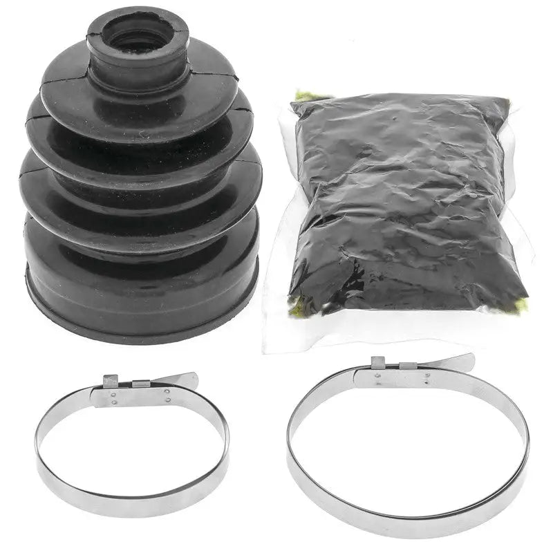 Black rubber quadboss cv boot with grease and metal clamps for ATV’s cv joints