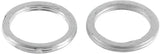 Two metallic exhaust gaskets from QuadBoss Exhaust Gasket Kit for durable performance