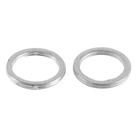 Silver metal gaskets from QuadBoss Exhaust Gasket Kit for reliable exhaust sealing