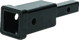 Black metal hitch receiver on QuadBoss Hitch Adapter 1 1/4in to 2in for easy towing