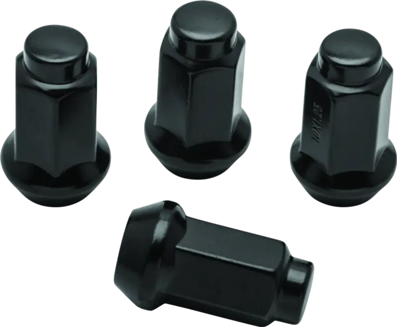 QuadBoss Lug Nuts 10x1.25 - 14mm-Od - Black - Box of 4 - 608930 - Wheel and Tire Accessories