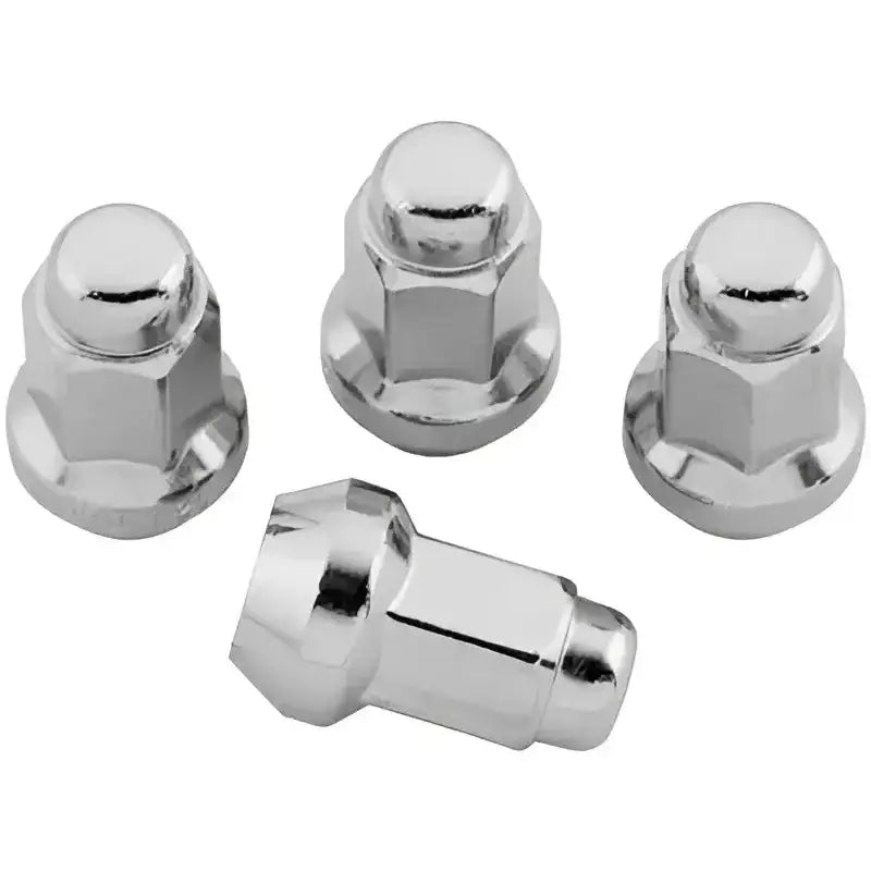 Chrome lug nuts for wheels, QuadBoss lug nuts 10x1.25, 14mm Od box of 4