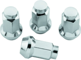 Chrome lug nuts for wheels, part of QuadBoss Lug Nuts 3/8in 24 - 14mm-Od set
