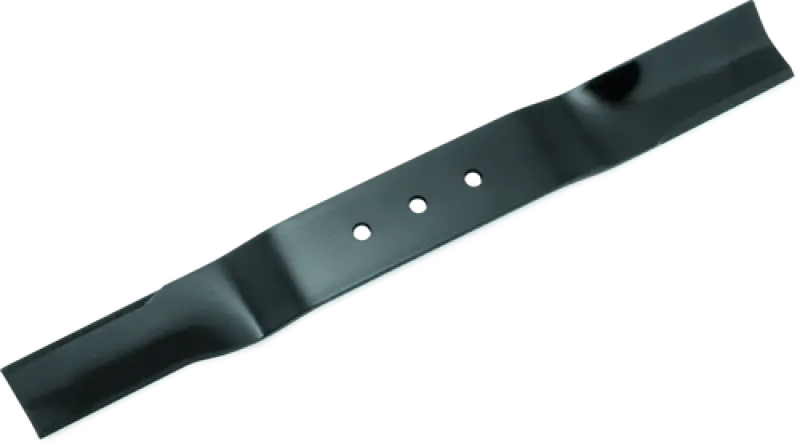 Black lawnmower blade for QuadBoss Mower 44/60 Idler Pulley ensuring optimal performance