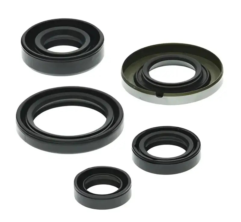 Assorted black and metal quadboss oil seal set for engine repairs