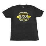Black Year Tee with Yellow Logo perfect for QuadBoss Qb 20 Year Tee Blk/Ylw Xl