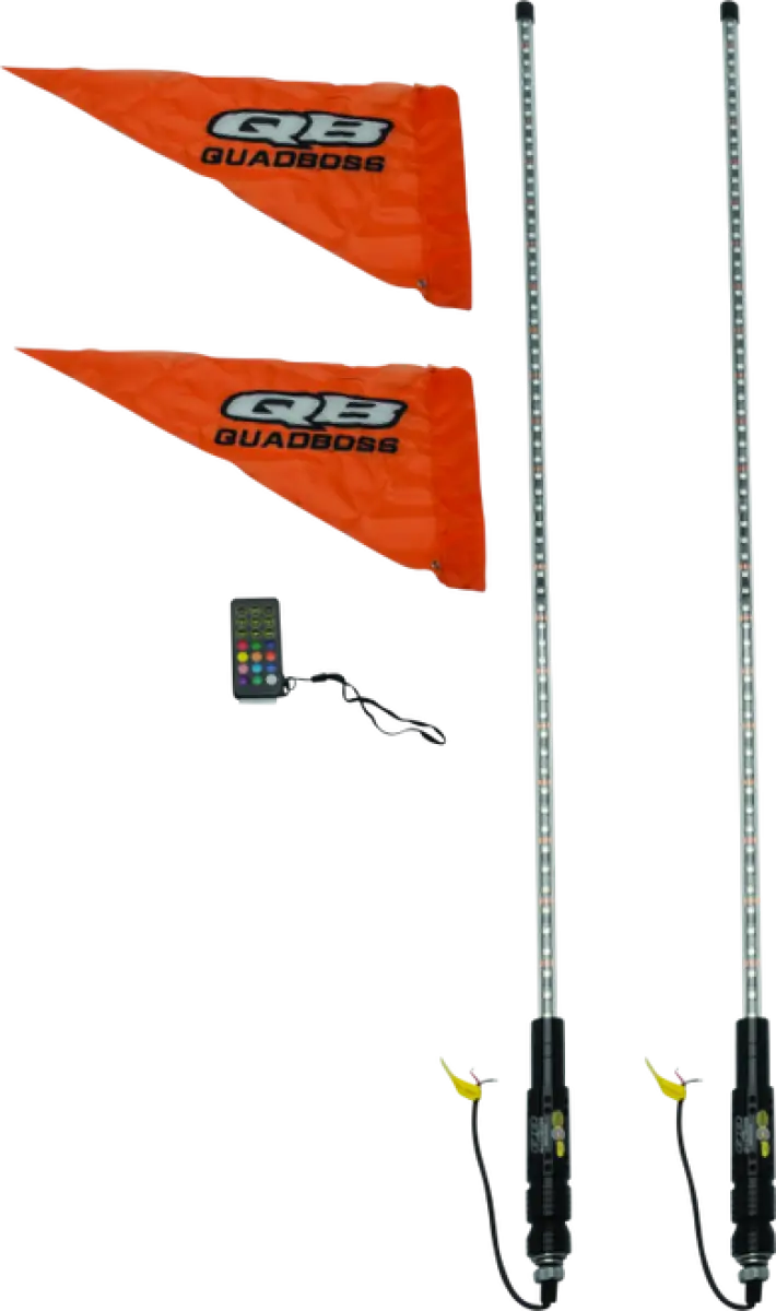 QuadBoss Qb 4Ft Clear Dual Whip Rmte - 609659 - Lights