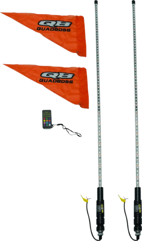 QuadBoss Qb 4Ft Clear Dual Whip Rmte - 609659 - Lights