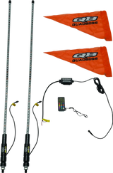 QuadBoss Qb 4Ft Clear Dual Whip Rmte - 609659 - Lights