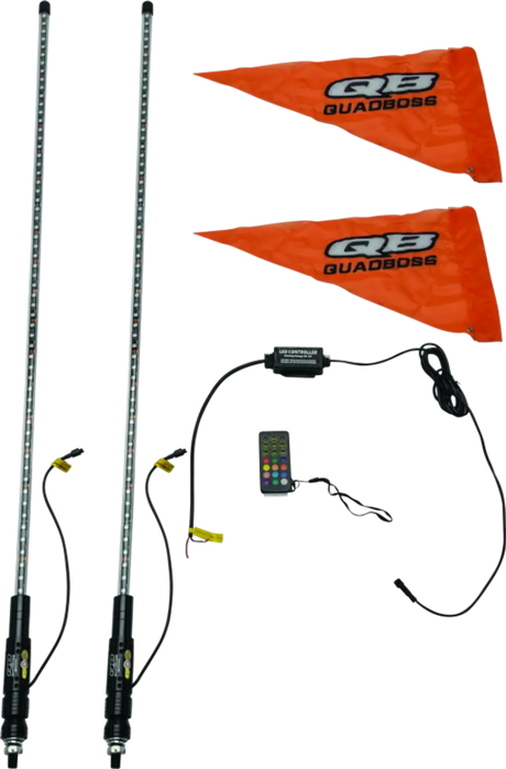 QuadBoss Qb 4Ft Clear Dual Whip Rmte - 609659 - Lights