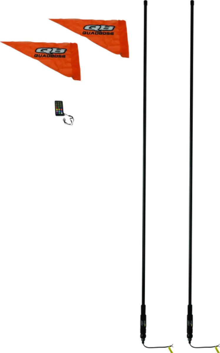 QuadBoss Qb 6Ft Smoke Dual Whip Rmte - 609661 - Lights