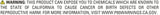 California Proposition 65 warning on QuadBoss QB Oil Pan Gasket oil pan replacement