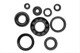 Assorted black rubber oil seals from QuadBoss QB Oil Seal Set for motor repair
