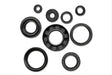 Assorted black rubber oil seals from QuadBoss QB Oil Seal Set for engine repairs
