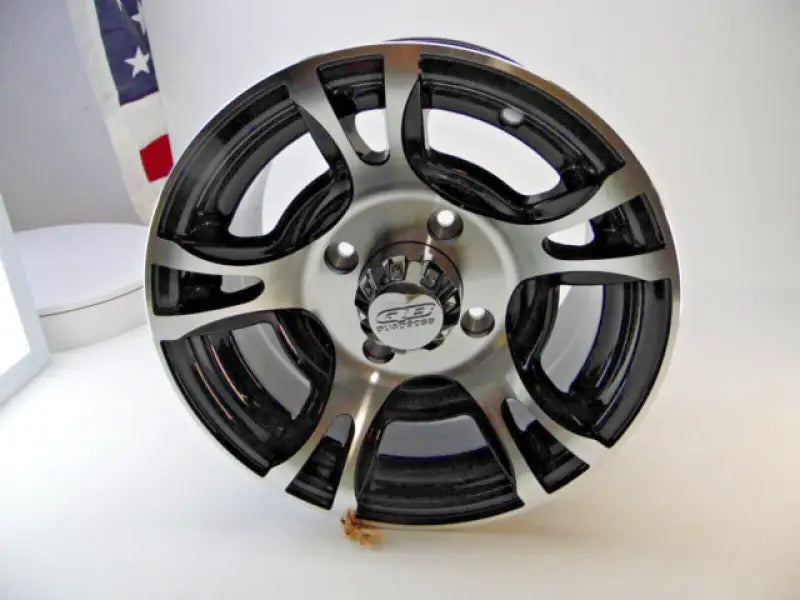 Black and silver aluminum wheel for QuadBoss Qb Oil Seal Set oil seal product