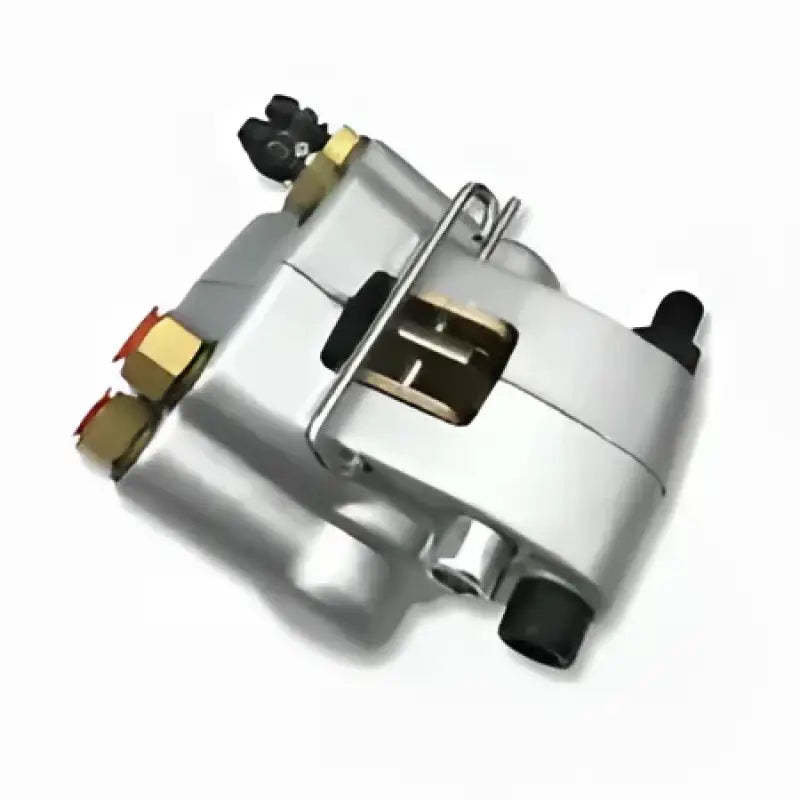 Silver hydraulic brake caliper for QuadBoss Qb Rear Brake Cable, perfect for rear brake upgrades