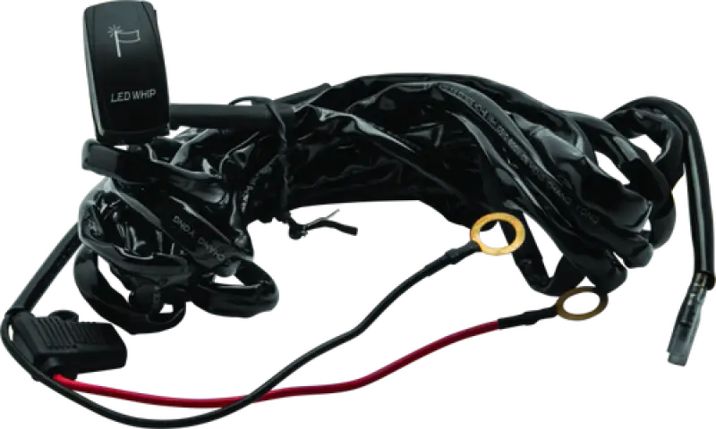 Black motorcycle handlebar control with wires for QuadBoss Qb Whip Wire Harness