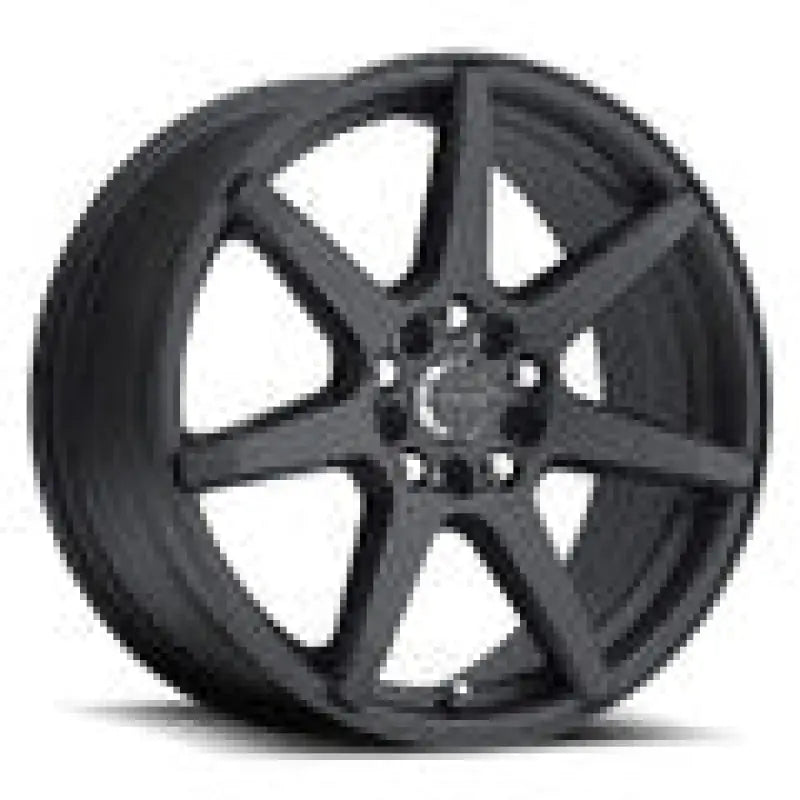 Matte black six-spoke wheel for QuadBoss QBoss A-Arm Kits 420752, QBoss A-Arm Kits