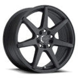 Matte black six-spoke wheel for QuadBoss QBoss A-Arm Kits 420752, QBoss A-Arm Kits